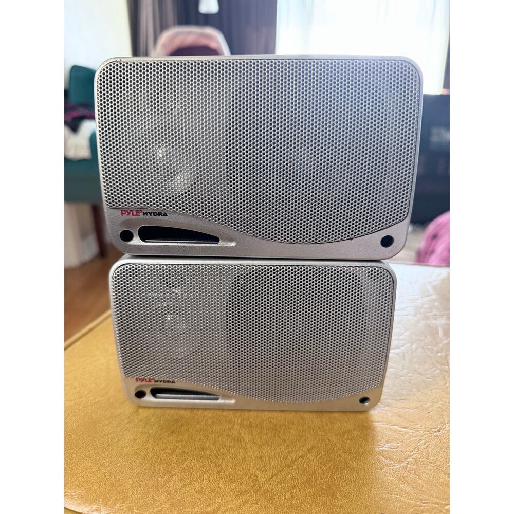 Pyle Hydra PLMR24S 3-Way Mini Box Speakers Pair Tested Working 200W